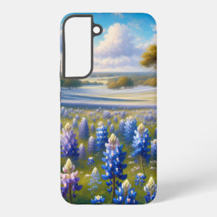 Coque Samsung Galaxy Paysage de prairie aux bleuets du Texas