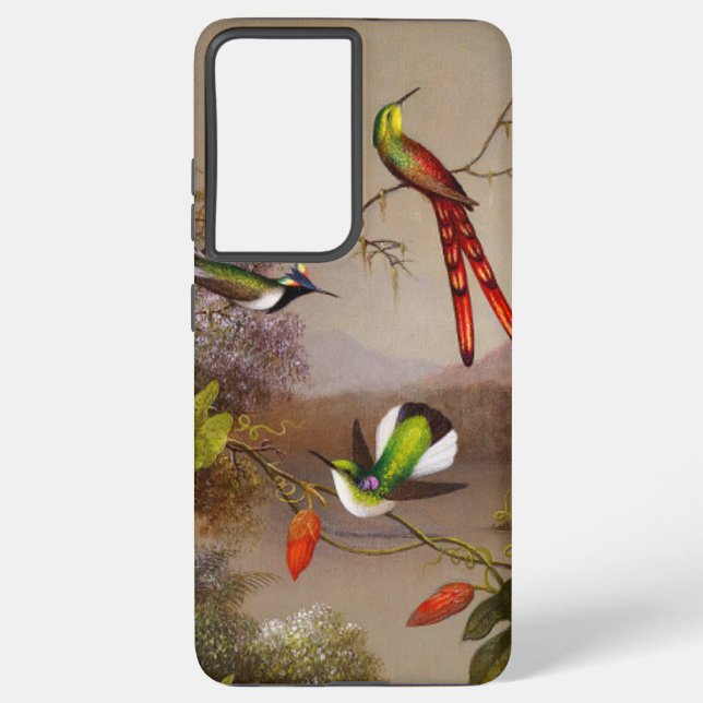Coque Samsung Galaxy Paysage tropical avec dix colibris (Verso)