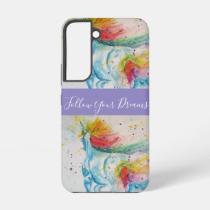 Coque Samsung Galaxy Peinture aquarelle de licorne rêves