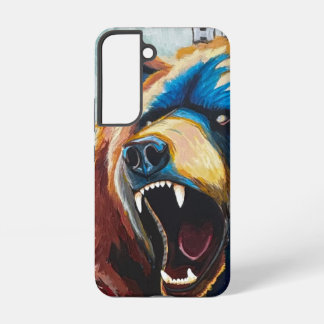 Coque Samsung Galaxy Peinture d'ours grizzly - Art animalier