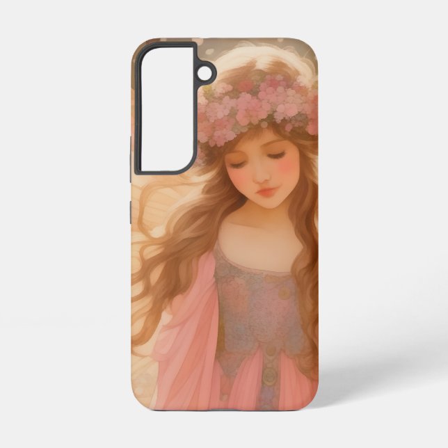 Coque Samsung Galaxy Peinture Imaginaire Fée Rose Cute (Verso)