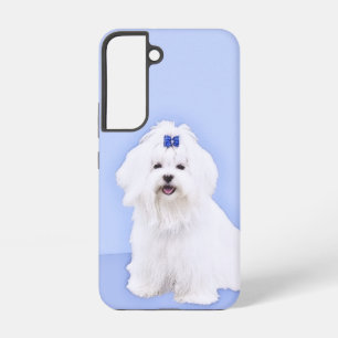 Coque Samsung Galaxy Peinture maltaise - Joli art original pour chien