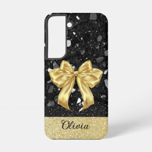 Coque Samsung Galaxy Personnalisez la Parties scintillant Black & Gold