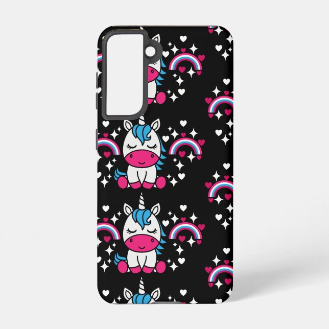 Coque Samsung Galaxy Petites filles Unicorn Pony (Verso)