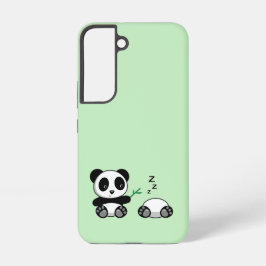 Coque Samsung Galaxy Petits pandas mignons sur fond vert