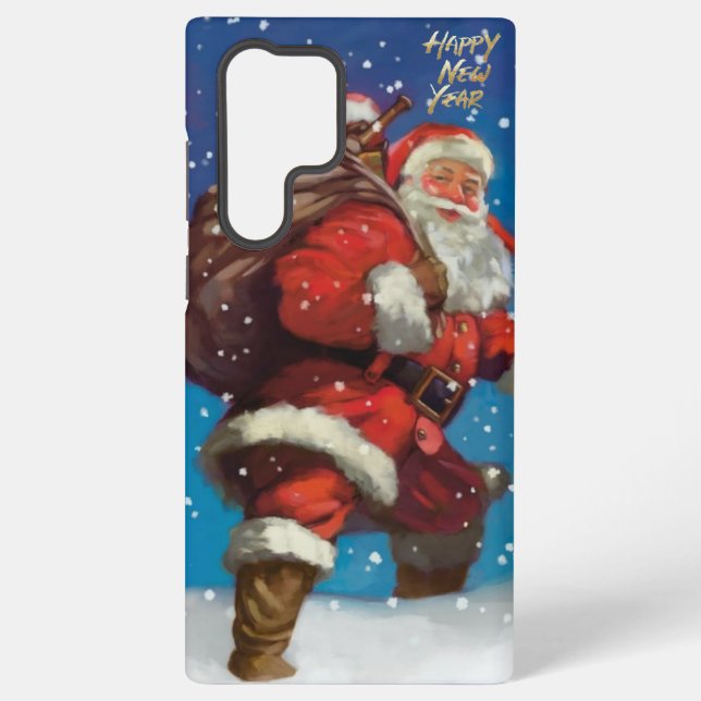 Coque Samsung Galaxy Phone Case Santa Clause happy new year  (Verso)