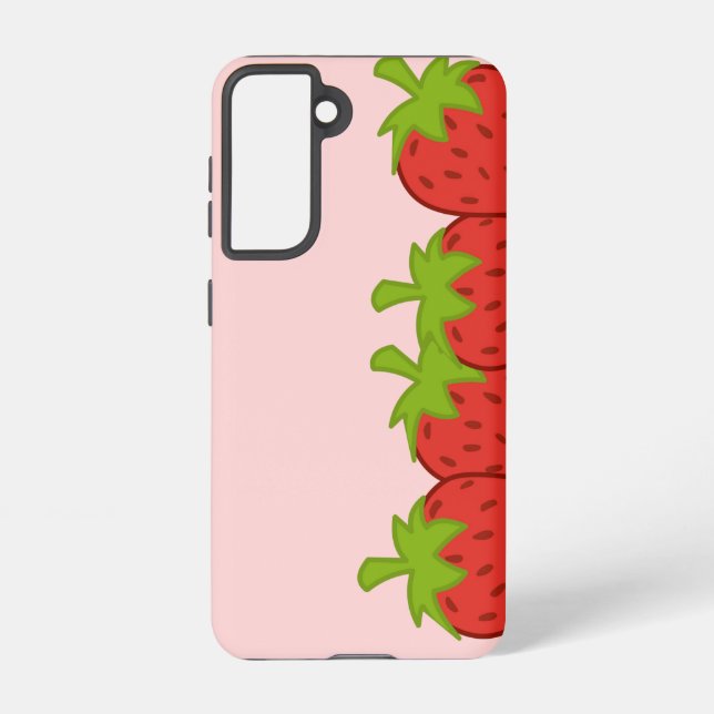 Coque Samsung Galaxy phonécase de fraise (Verso)