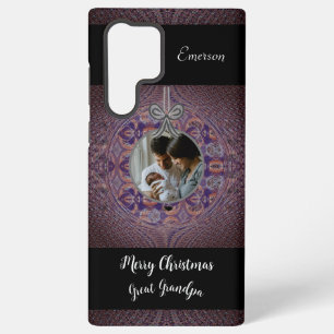 Coque Samsung Galaxy Photo personnalisée Date de Noël du bébé
