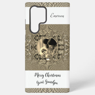 Coque Samsung Galaxy Photo personnalisée Date de Noël du bébé