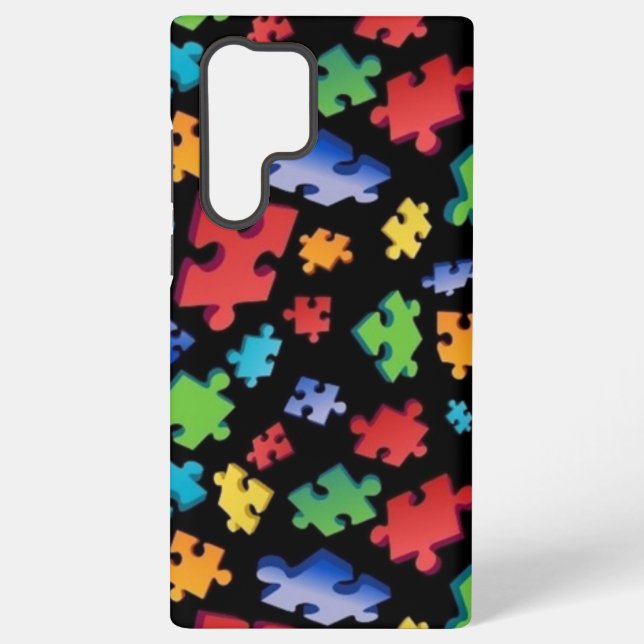 Coque Samsung Galaxy Pièces du puzzle de l'autisme (Verso)