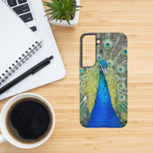 Coque Samsung Galaxy Plumage bleu Peacock