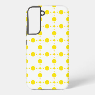 Coque Samsung Galaxy Pois Jaunes, Motif Polka Dot, Points, Pots
