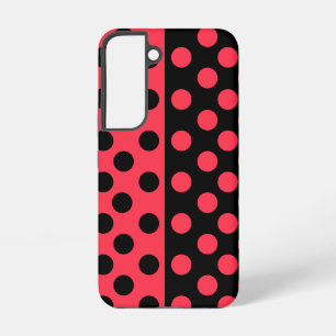 Coque Samsung Galaxy Pois noirs et rouges Samsung Coque Galaxy
