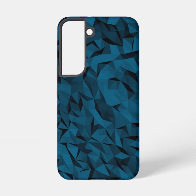 Coque Samsung Galaxy Polygones géométriques bleus Galaxy S22 Coque (Verso)