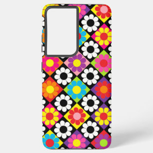 Coque Samsung Galaxy Pop flower Power Squares