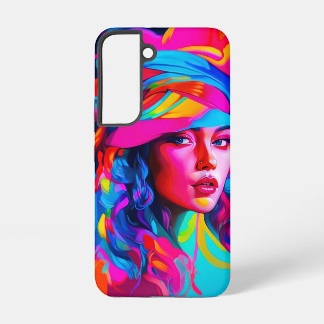 Coque Samsung Galaxy Portrait Abstrait vibrant (Verso)