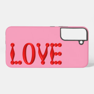 Coque Samsung Galaxy Puffy Red LOVE