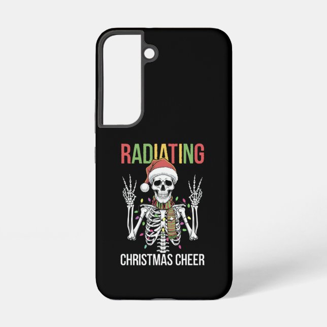 Coque Samsung Galaxy Radiologie Noël Père Noël Skeleton Xray Technicien (Verso)