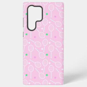 Coque Samsung Galaxy Raquette de tennis motif pastel rose