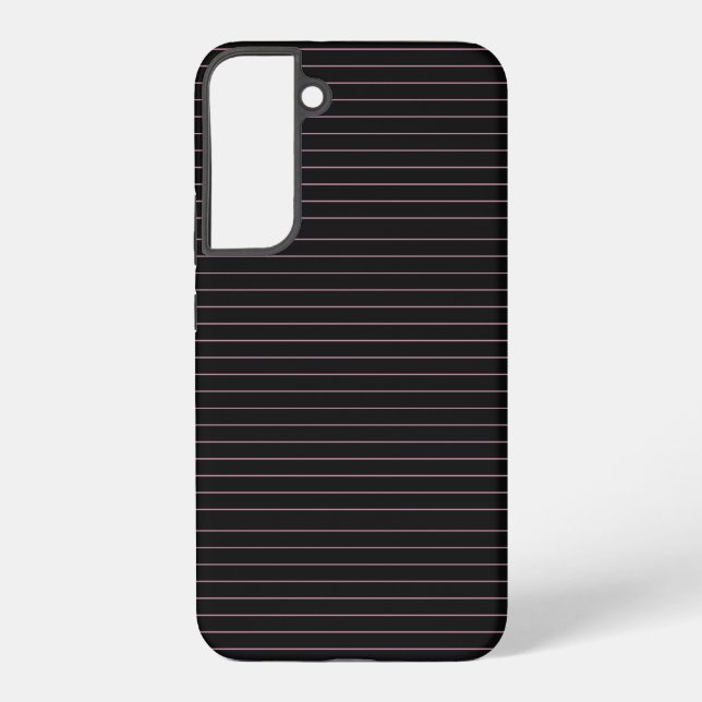 Coque Samsung Galaxy rayé noir et rose (Verso)