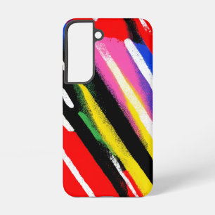 Coque Samsung Galaxy Rayure diagonale néon de couleur clashing