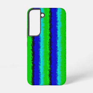 Coque Samsung Galaxy Rayures de verre brisé bleu vert