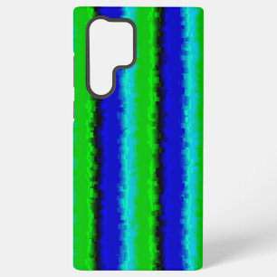 Coque Samsung Galaxy Rayures de verre brisé bleu vert