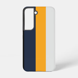 Coque Samsung Galaxy Rayures jaunes, bleues, blanches et noires