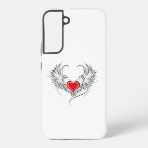 Coque Samsung Galaxy Red Angel Coeur avec ailes