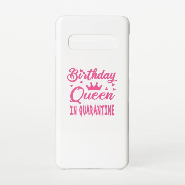 Coque Samsung Galaxy Reine d'anniversaire en quarantaine (Dos)