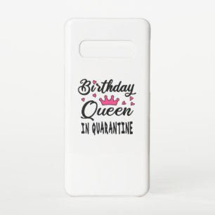 Coque Samsung Galaxy S10 Reine d'anniversaire en quarantaine