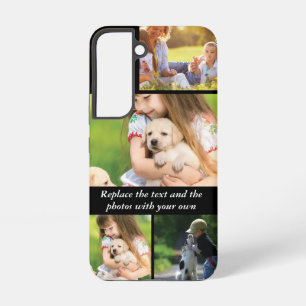 Coque Samsung Galaxy Remplacez le texte et les photos par le vôtre