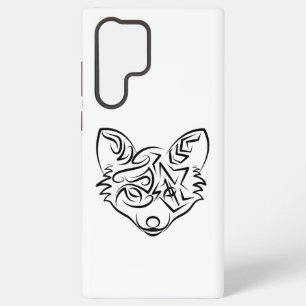 Coque Samsung Galaxy Renard tribal noir et blanc
