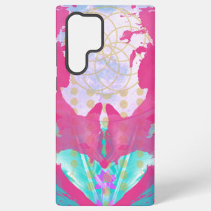 Coque Samsung Galaxy Renards Rose Chaud