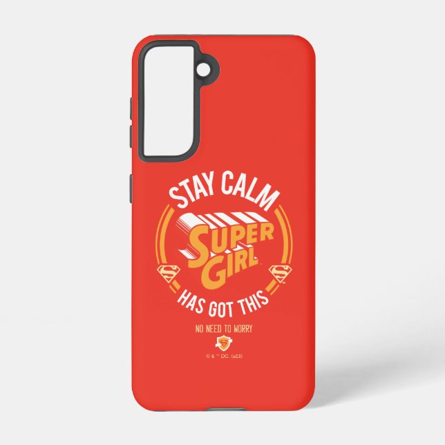 Coque Samsung Galaxy Restez Calme Supergirl a eu ceci (Verso)