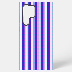 Coque Samsung Galaxy rétro électrique rayé bleu & violet