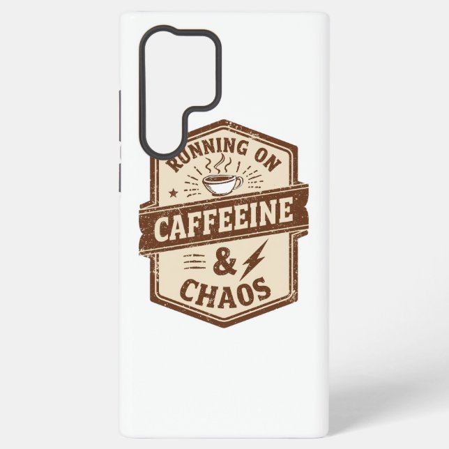 Coque Samsung Galaxy Retro Parent and Coffee Lover Humor (Verso)
