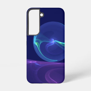 Coque Samsung Galaxy Rêve Violet Bleu Lumineux Art Fractal Abstrait