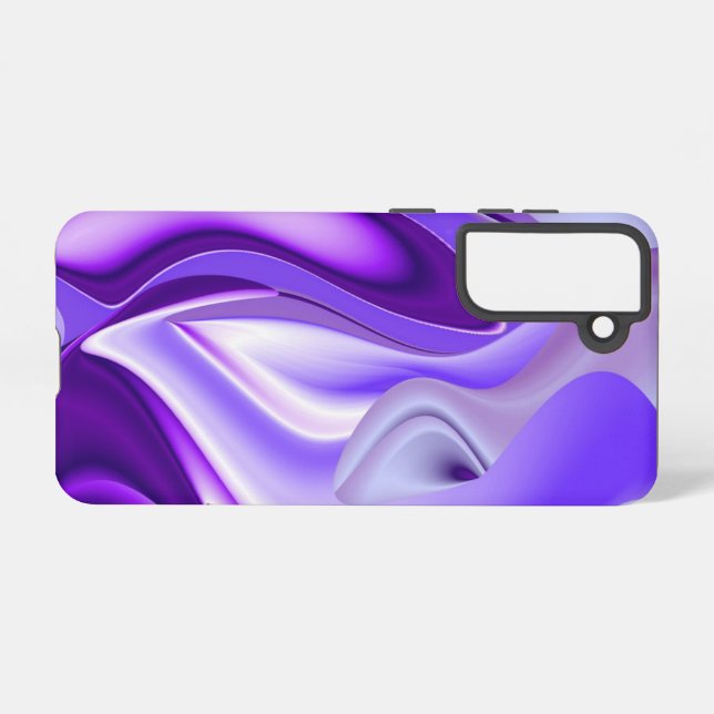 Coque Samsung Galaxy Rêves arc-en-ciel à fleurs violettes (Verso Horizontal)