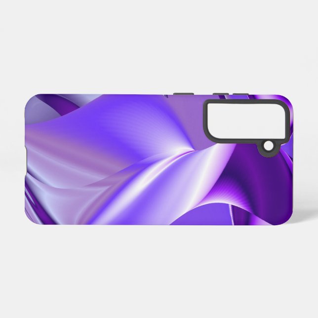 Coque Samsung Galaxy Rêves arc-en-ciel à fleurs violettes (Verso Horizontal)