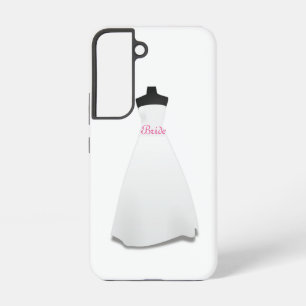 Coque Samsung Galaxy Robe de mariée blanche élégante script Bride 