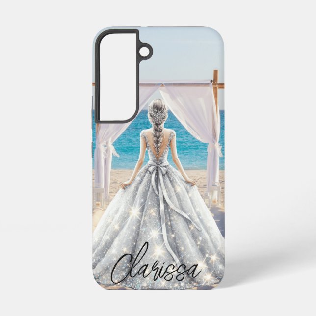 Coque Samsung Galaxy Robes de mariée Jour de mariage Mariage plage Robe (Verso)