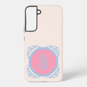 Coque Samsung Galaxy Rose et bleu personnalisés