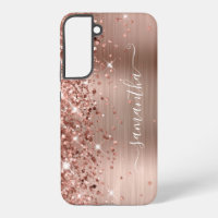 Rose Gold Glittery Foil Girl Signature