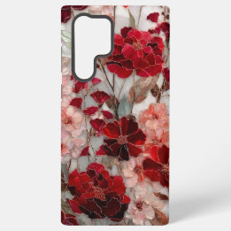 Coque Samsung Galaxy Rose Rouge Florale Romantique