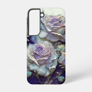 Coque Samsung Galaxy Roses bleues et violettes