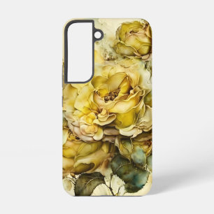 Coque Samsung Galaxy Roses géants jaunes et verts