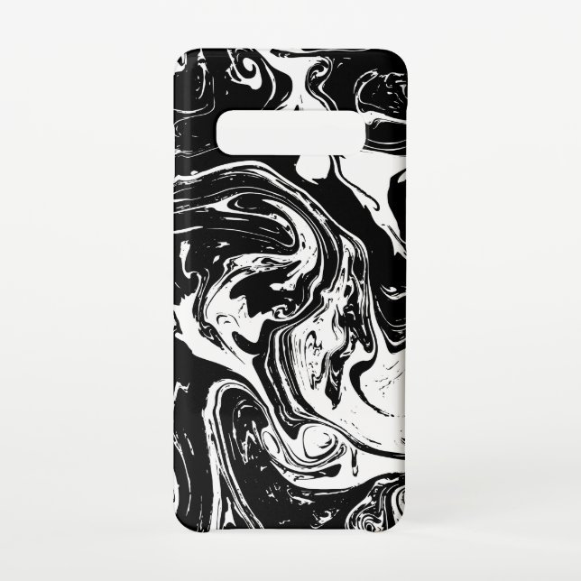 Coque Samsung Galaxy Sacoche téléphonique Samsung de style noir et Marb (Dos)