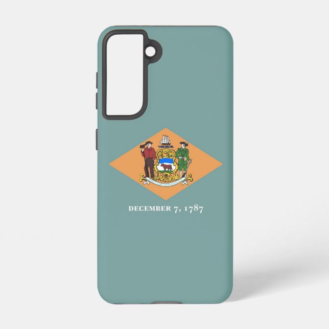 Coque Samsung Galaxy Samsung Galaxy S21 Coque Drapeau du Delaware, État (Verso)
