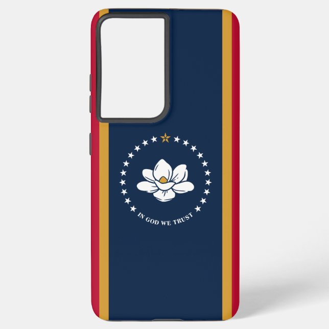 Coque Samsung Galaxy Samsung Galaxy S21 Ultra Case,  Mississippi flag (Verso)